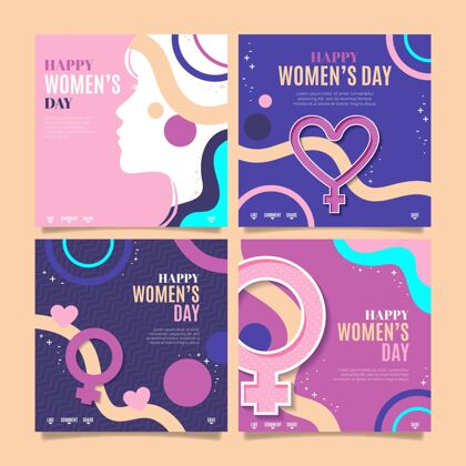 女性权利国际妇女节instagram帖子集3月8日PackWorldwide