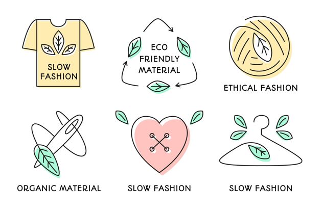 可持续性平板慢时尚徽章系列徽章包装社区