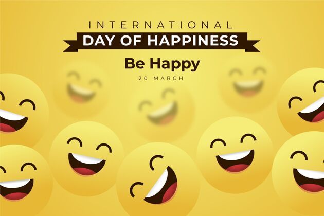 表情国际幸福日插画插画国际快乐日欢乐