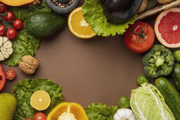 蔬菜蔬菜顶视图与复制空间顶视图甜椒营养