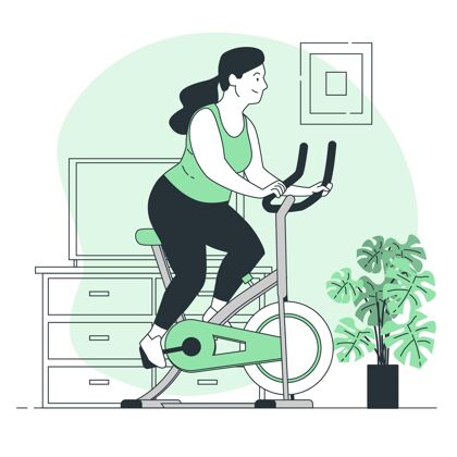 健康室内自行车？概念图锻炼运动活动