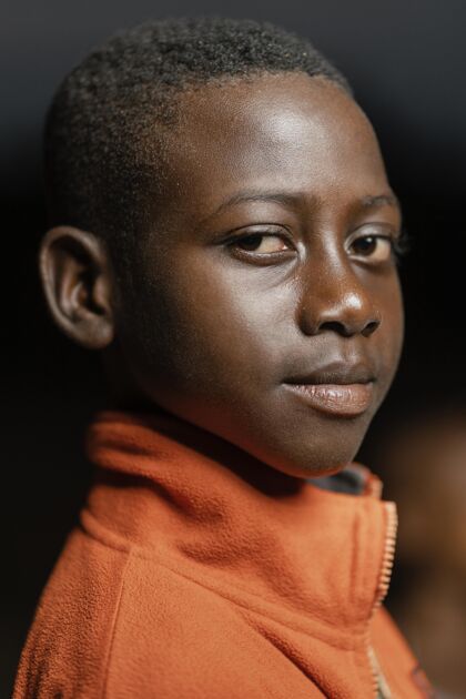 孩子非洲小男孩肖像非洲人男孩