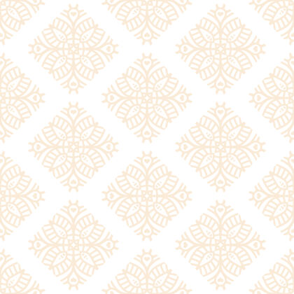 阿拉伯豪华装饰曼荼罗设计无缝图案金色图案华丽装饰