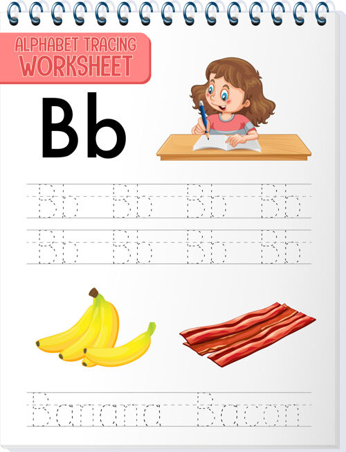 童年字母表跟踪与字母和词汇工作表锻炼书籍幼儿园