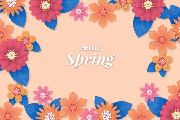 背景纸张风格的春季背景季节花卉春天