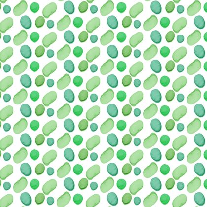 抽象背景画绿色圆点形状无缝模式油漆抽象颜色