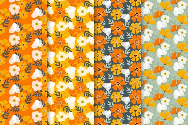 平面设计春季图案系列花卉包装五颜六色