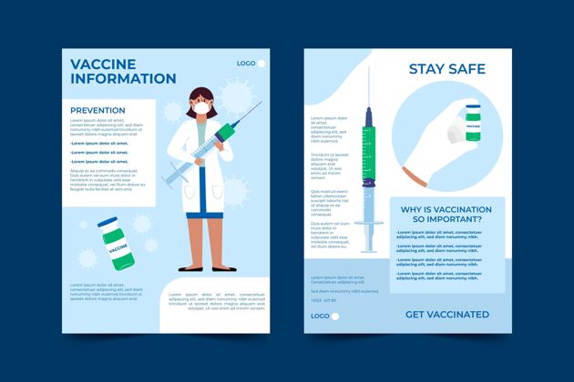 病毒手绘冠状病毒疫苗接种宣传册宣传册流感疾病