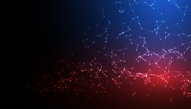 数据低保利技术网与网络连接技术图表低多边形