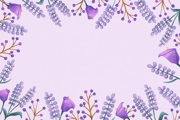 花复制空间粉彩紫罗兰花背景春天墙纸复制空间