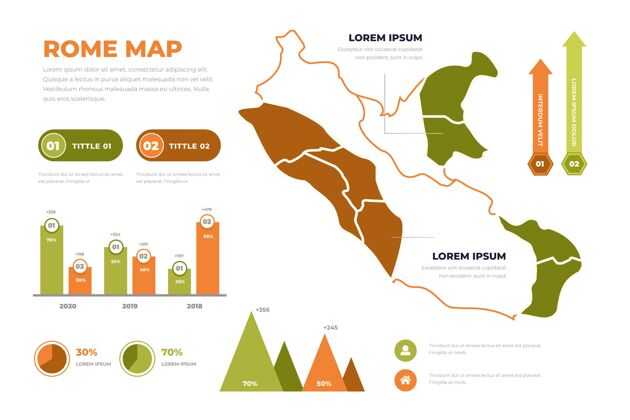 信息平面设计罗马地图信息图形模板地形信息图图形
