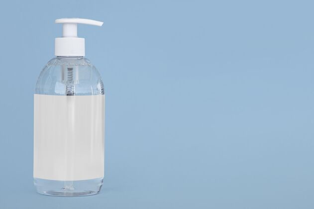 模型一瓶透明的肥皂水水平透明模型