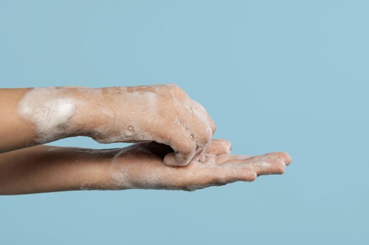 防护用复印空间洗手的人预防健康清洁