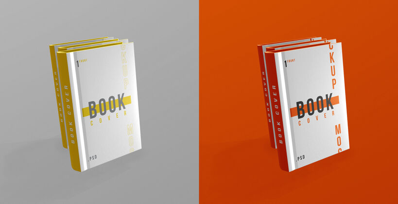 模型书籍封面设计模型psd清洁最小固定