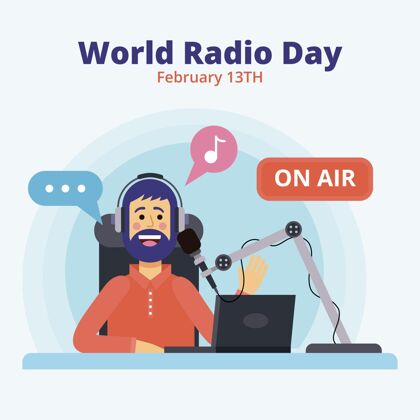 世界广播日平面世界广播日活动说明广播世界日