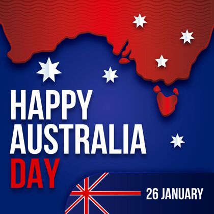 自由平面设计澳大利亚日概念26日澳大利亚澳大利亚