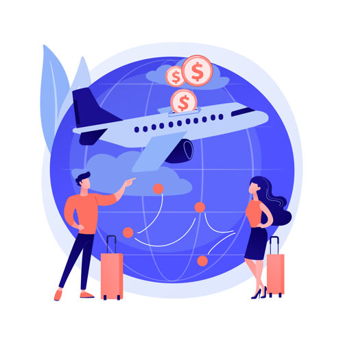 便宜低成本航班抽象概念说明优惠计划机票