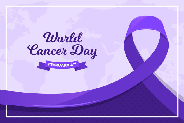 弓紫色世界癌症日彩带医疗保健癌症世界癌症日