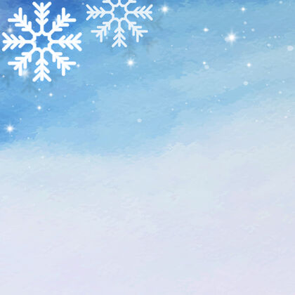 时间蓝色背景上的雪花传统圣诞快乐圣诞节