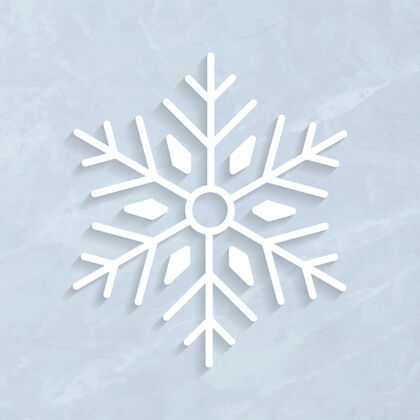 装饰冬季雪花符号装饰形状干净