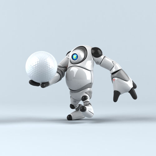 智能大机器人-3d角色金属技术3d渲染